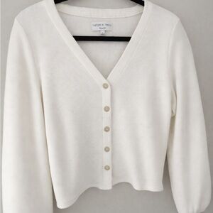 Madewell Texture & Thread Cream Cardigan